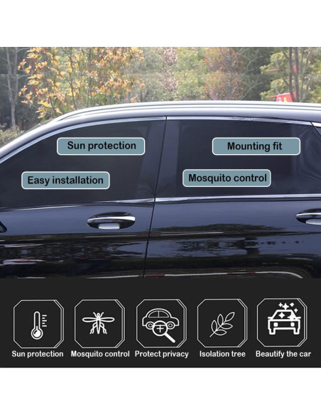 Sombras de Ventana Lateral Turcee para SUV - 2 Piezas Estirables