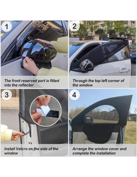 Sombras de Ventana Lateral Turcee para SUV - 2 Piezas Estirables