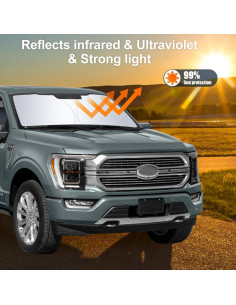 Protector Solar Parabrisas JDMCAR F150 2021-2025 Plegable UV 2