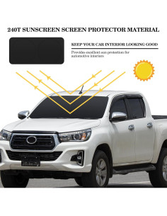 Protector Solar Plegable Woanger para Parabrisas 160x80cm 2