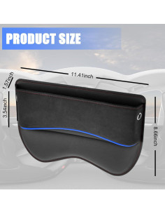 Organizador de Espacio entre Asientos de Coche Yumfugu Negro 2