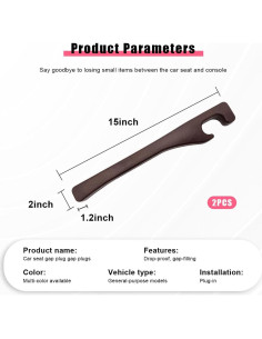 Relleno Espacio Asientos Coche Suvnie 38x5cm Marrón 2 PCS 2