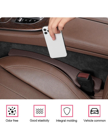 Relleno Espacio Asientos Coche Suvnie 38x5cm Marrón 2 PCS
