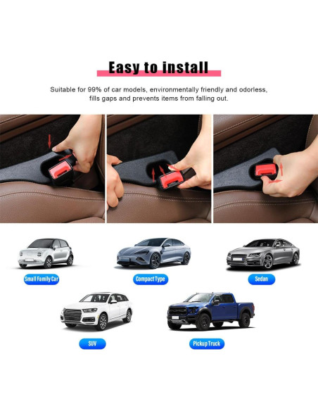 Relleno Espacio Asientos Coche Suvnie 38x5cm Marrón 2 PCS