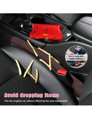 Relleno Espacio Asientos Coche Suvnie 38x5cm Marrón 2 PCS