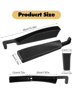 Organizador de Espacio entre Asientos JIEYAO Negro TPE 2 Pcs 2