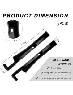Organizador de Relleno de Espacio entre Asientos FSTURIOS 2 PCS Negro 2