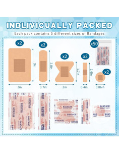 Kits de Higiene Geiserailie 50 Vendajes Impermeables 5 Tamaños 2