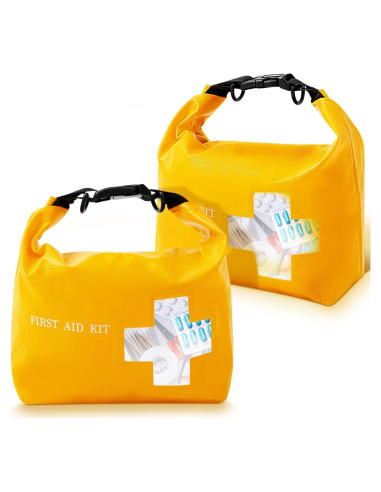 Paquete de 2 Bolsas Vacías Impermeables para Primeros Auxilios