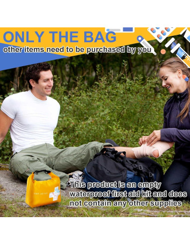 Paquete de 2 Bolsas Vacías Impermeables para Primeros Auxilios