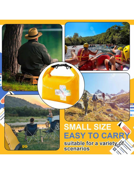 Paquete de 2 Bolsas Vacías Impermeables para Primeros Auxilios