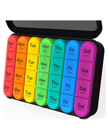 Organizador de Pastillas Semanal Daviky 4 Veces al Día - Grande