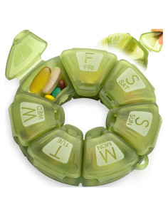 Organizador de Pastillas Semanal YAKLIM Oliva 7 Compartimentos
