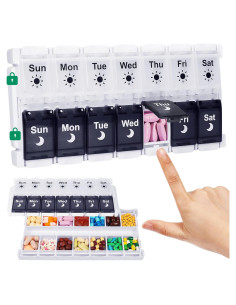 Organizador de Pastillas Shintop Semanal Am Pm 14 Compartimentos