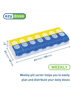 Organizador Semanal de Pastillas Ezy Dose AM/PM 7 Días 2