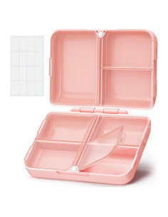 Organizador de Pastillas Diario AUVON Rosa Compacto 7 Compartimentos