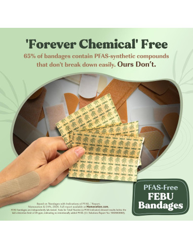 Vendajes de Tela de Bambú FEBU Ecológicos 50 Unidades