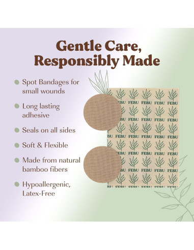 Vendajes de Tela de Bambú FEBU Ecológicos 50 Unidades