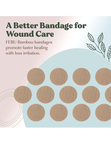 Vendajes de Tela de Bambú FEBU Ecológicos 50 Unidades