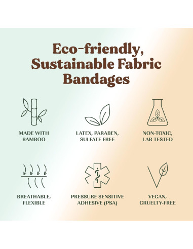 Vendajes de Tela de Bambú FEBU Ecológicos 50 Unidades