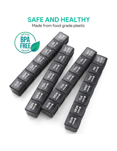 Organizador de Pastillas Mensual TookMag 28 Días - Caja de Medicamentos