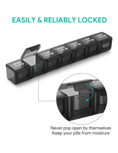 Organizador de Pastillas Mensual TookMag 28 Días - Caja de Medicamentos
