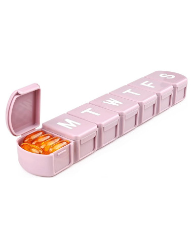 Organizador Semanal de Pastillas MOLN HYMY XL Rosa Jumbo