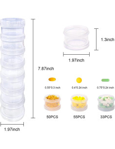 Organizador de Pastillas Zwish 2 Piezas 7 Días Transparente 2