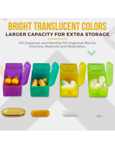 Organizador de Pastillas Mensual MEDca - 32 Compartimentos 3 Veces al Día 2