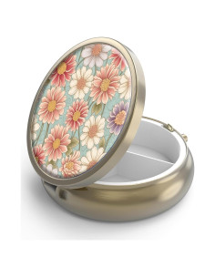 Estuche para Pastillas Hion Y-1 Floral Retro 3 Compartimentos