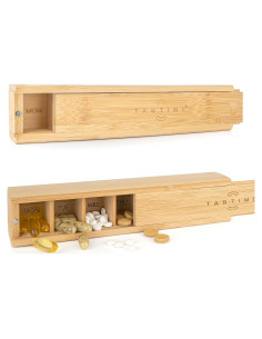 Organizador Semanal de Pastillas de Bambú Tabtime - 7 Días