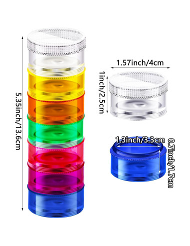 Organizador de Pastillas Apilable Sieral 7 Días 7 Compartimentos