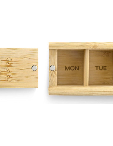 Organizador Semanal de Pastillas de Bambú Tabtime - 7 Días