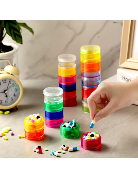 Organizador de Pastillas Apilable Sieral 7 Días 7 Compartimentos Organizador de Pastillas Apilable Sieral 7 Días 7 Compartimentos