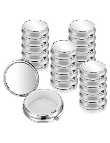 Caja de Pastillas Metálica Molain 20 Pcs Portátil Espejo