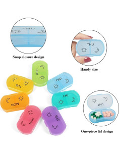 Organizador de Pastillas Diarias HRX 7 Días 14 Compartimentos 2