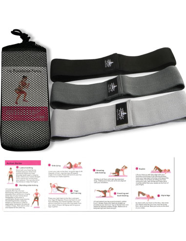 Banda de Resistencia Grande Hatha Yoga 3 Niveles 36.83 cm