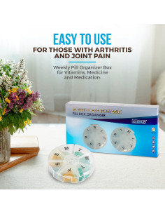 Organizador Semanal de Pastillas MEDca - Paquete de 2, 7 Compartimentos 2