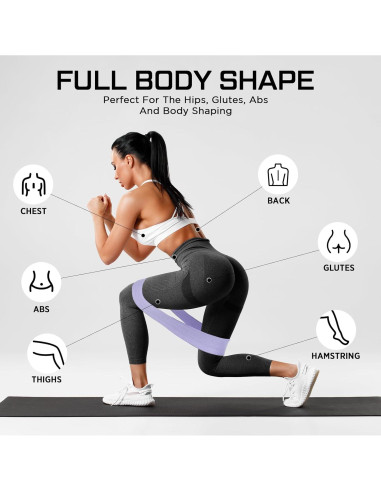 Juego de 12 Bandas de Resistencia Lenwen para Ejercicio