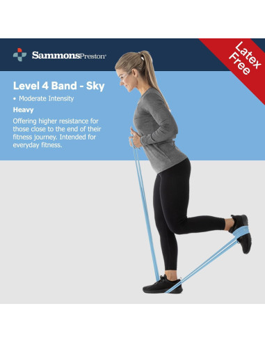 Bandas de Resistencia Sammons Preston 5pk Sin Látex 1.52m