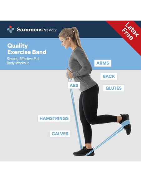 Bandas de Resistencia Sammons Preston 5pk Sin Látex 1.52m