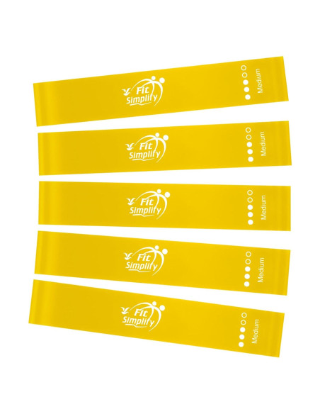 Set de 5 Bandas de Resistencia Fit Simplify Amarillo 30.48 cm