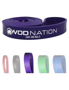 Banda de Resistencia WOD Nation Púrpura 40-80 lbs 41"