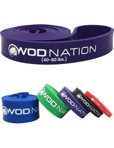 Banda de Resistencia WOD Nation Púrpura 40-80 lbs 41" 2