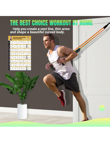 Juego de Bandas de Resistencia COFOF 10-150LBS con Mangos