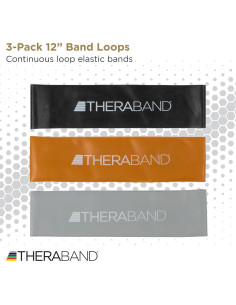Bandas de Resistencia THERABAND en Bucles 30.48 cm - Set de 3 2