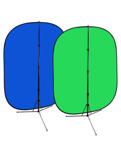 Fondo Colapsable Fotodiox 1,52x2,13m Verde y Azul 2-en-1