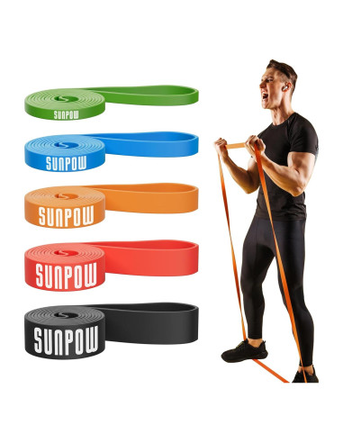 Bandas de Resistencia SUNPOW - Juego de 5 para Entrenamiento