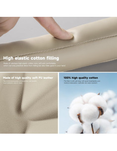 Relleno Espacio Asientos Coche TGKUD Beige Universal 20x5x2cm 2