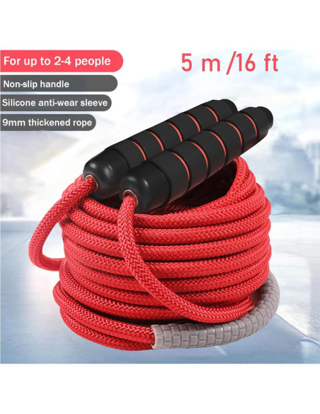 Cuerda de Salto Ajustable AIRLAXER 5m Doble Dutch Roja